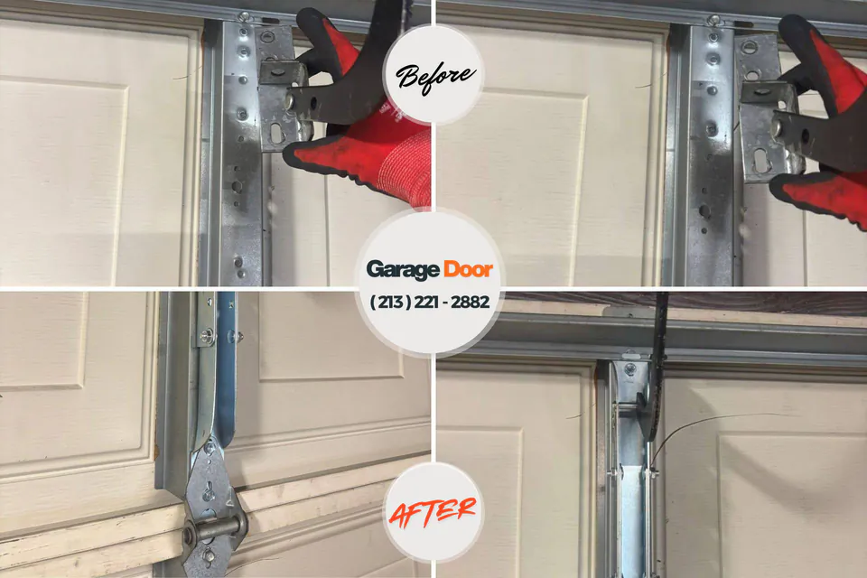 Before and after: garage door repair Hazel Green, AL